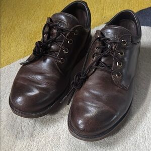 L.L Bean Stonington Brown Oxford Leather Men's Shoes Sz 8.5